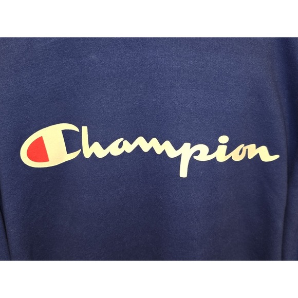 Champion Powerblend Men's Hoodie Script Logo Royal Blue SZ: 3XL - Picture 3 of 7